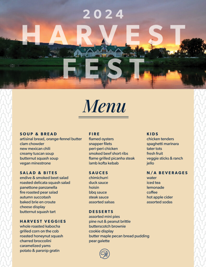 The Club at Rancharrah Harvest Festival 2024 Menu